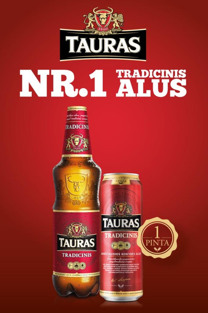 Prekės ženklas: TAURAS NR.1 TRADICINIS ALUS 1 PINTA
